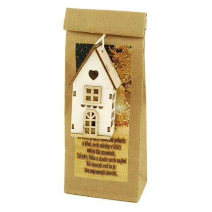 Ovocný čaj - Zo srdca ti prajem s dekoráciou domčeka