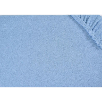 Detská plachta froté s gumičkou napínacia, modrá,oranžová