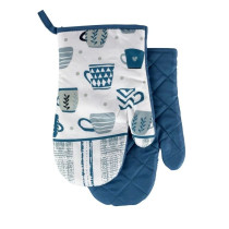 CHŇAPKA kuchynská rukavica 2ks - F24S215 modré šálky