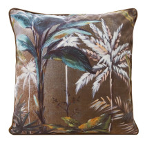 Dekoračná obliečka - MINK F - hnedo tyrkysová