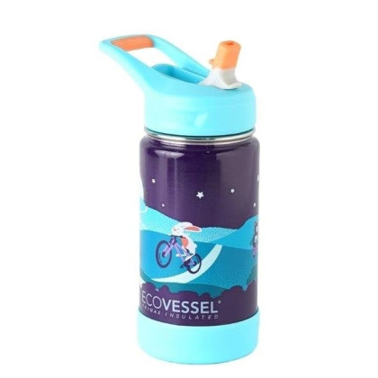 Detská termofľaša Eco Vessel FROST so sklápacím sosákom 350 ml - Bunny Hop
