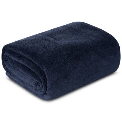 Deka SIMPLE tmavo modrá 150x200 cm na dotyk jemná jednofarebná deka Deka SIMPLE tmavo modrá 150x200 cm na dotyk jemná jednofarebná deka