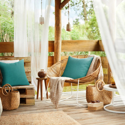 Záhradná nepremokavá obliečka na vankúšik GARDEN tyrkysová