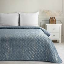 Velvetový zamatový prehoz BLINK modro strieborný 170x210cm Velvetový zamatový prehoz BLINK modro strieborný 170x210cm