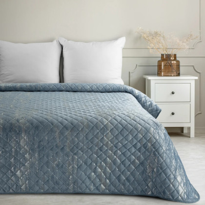 Velvetový zamatový prehoz BLINK modro strieborný 170x210cm Velvetový zamatový prehoz BLINK modro strieborný 170x210cm