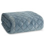 Velvetový zamatový prehoz BLINK modro strieborný 170x210cm