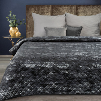 Velvetový zamatový prehoz BLINK čierno strieborný 170x210cm Velvetový zamatový prehoz BLINK čierno strieborný 170x210cm