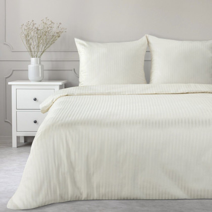 Posteľné obliečky damaškové VERA krémový prúžok