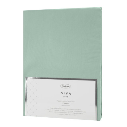 Prestieradlo 180x200 / 40 cm DINA z bavlneného saténu - mätová Prestieradlo 180x200 / 40 cm DINA z bavlneného saténu - mätová