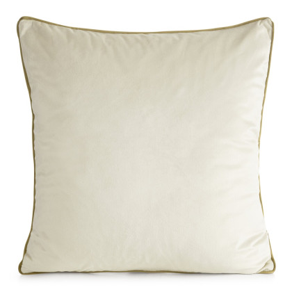 Zamatová obliečka 45x45 cm na vankúš GAJA bežová s lemovaním