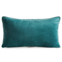 Zamatový vankúš GAJA 30x50 cm tmavotyrkysová