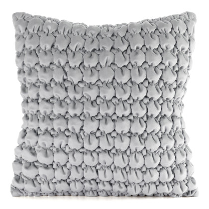 Zamatová obliečka na vankúš sivá