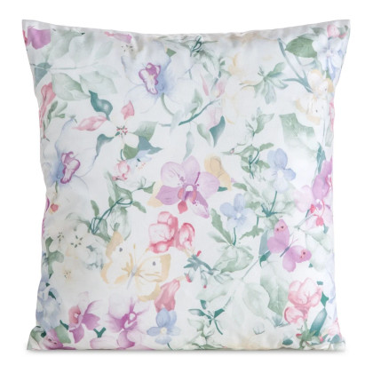 Zamatová obliečka na vankúš VELVET 29 zelenkavá s fialovou