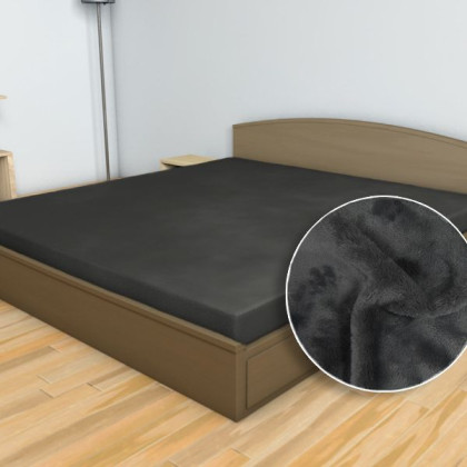 Prestieradlo SLEEP WELL Mikroplyš - tmavošedá