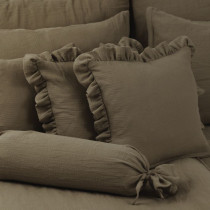 Posteľné obliečky Mušelín tmavohnedé