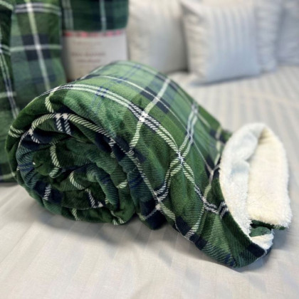 Deka ovečka kocka, zelené káro