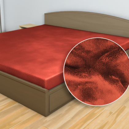 Prestieradlo SLEEP WELL Mikroplyš - terakota