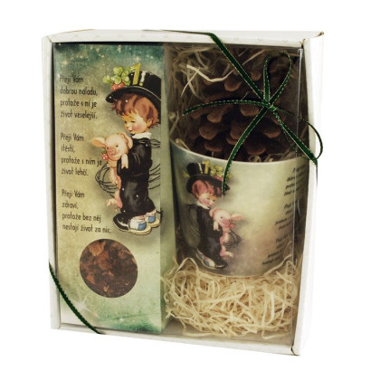 Darčekový balíček Prajem Vám - čaj s hrnčekom