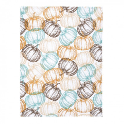 Kuchynské utierky Dekoro tekvice hnedá tyrkysová 87272