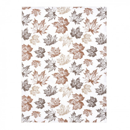 Kuchynské utierky Dekoro javorové listy béžová hnedá 9221