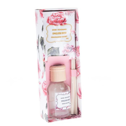 Vonný difuzér 100ml + vonné vrecko 10g - anglická ruža Vonný difuzér 100ml + vonné vrecko 10g - anglická ruža