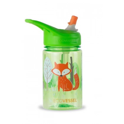 Detská plastová fľaša so slamkou SPLASH 355 ml - FOX