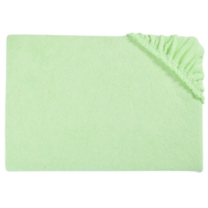 Detská plachta froté s gumičkou napínacia, zelená