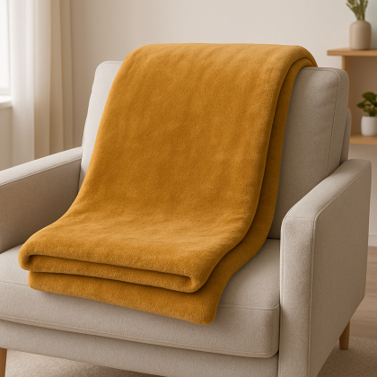 Deka SleepWell mikroflanelová okrová