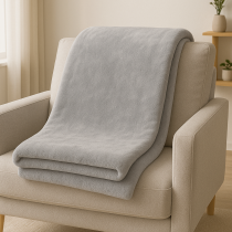 Deka SLEEP WELL mikroflanel uni hladka svetlo sivá