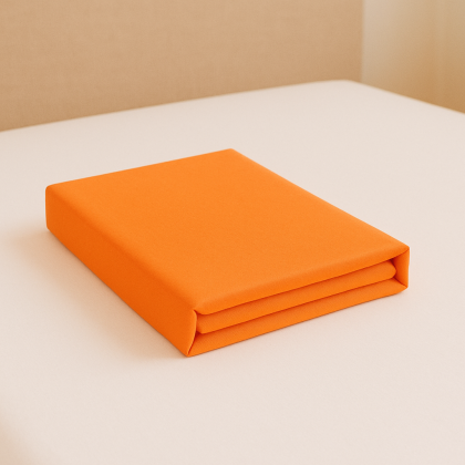 Bavlnené klasické prestieradlo oranžové 49