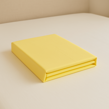 Bavlnené klasické prestieradlo žlté 05 Bavlnené klasické prestieradlo žlté 05