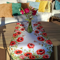 Kvietkový behúň - šerpa na stôl 40x90 cm, 2200 divé maky Kvietkový behúň - šerpa na stôl 40x90 cm, 2200 divé maky