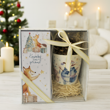 Darčekový balíček Kúzelný čas - ovocný čaj a hrnček