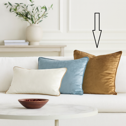 Zamatová obliečka 60x60 cm na vankúš GAJA medová