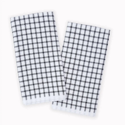 Kuchynské utierky froté Kocky čierné 2ks