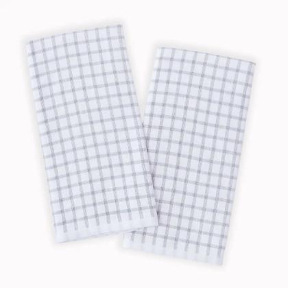 Kuchynské utierky froté Kocky šedé 2ks