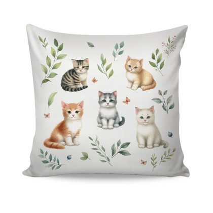 Bavlnená obliečka na vankúš Mačička Kitty