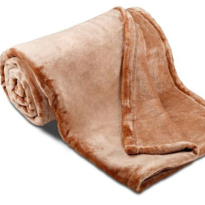 Deka SleepWell mikroflanelová oriešková