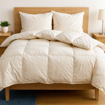 Paplón PERIE biely, husacie perie - luxusný komfort