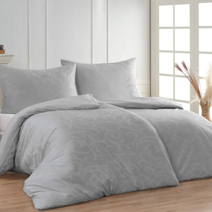 Posteľné obliečky damaškové Lolita svetlošedá