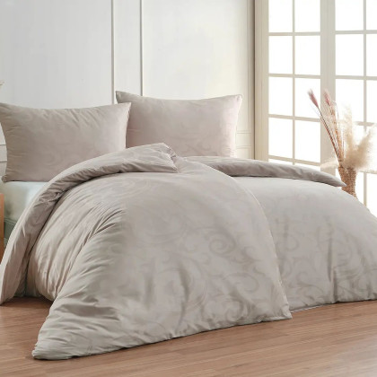 Posteľné obliečky damaškové Lolita svetlohnedá