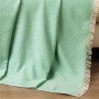 Jemný tkaný prehoz na pohovku aj posteľ SANDY zelený 210x230 cm