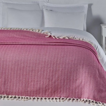 Jemný tkaný prehoz na pohovku aj posteľ SIRTI fuchsiový 200x240 cm
