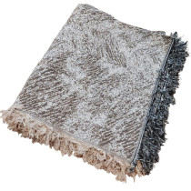 Jemný bavlnený prehoz MIABELLA THROW hnedo - béžový 170x220 cm