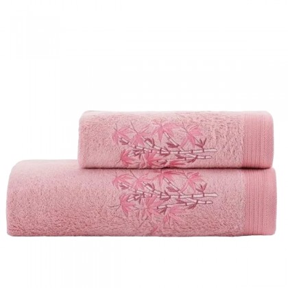 Bambusové uteráky a osušky MIRA ružové