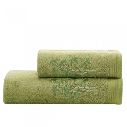 Bambusové uteráky a osušky MIRA zelené