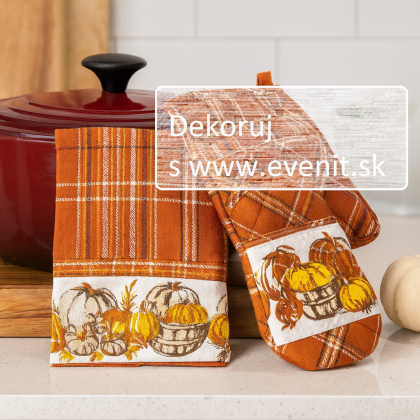 Kuchynská chňapka s podložkou 10304 s tekvičkami Kuchynská chňapka s podložkou 10304 s tekvičkami