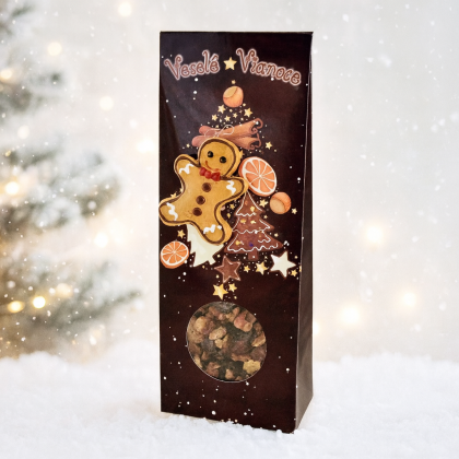 Mandle so škoricou Veselé Vianoce medovníček