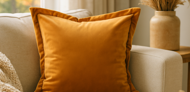 Zamatové a žinilkové vankúše – jesenný doplnok do interiéru | EVENIT