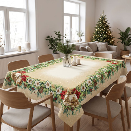 Vianočný gobelínový obrus 053V gule 140x210 cm Vianočný gobelínový obrus 053V gule 140x210 cm